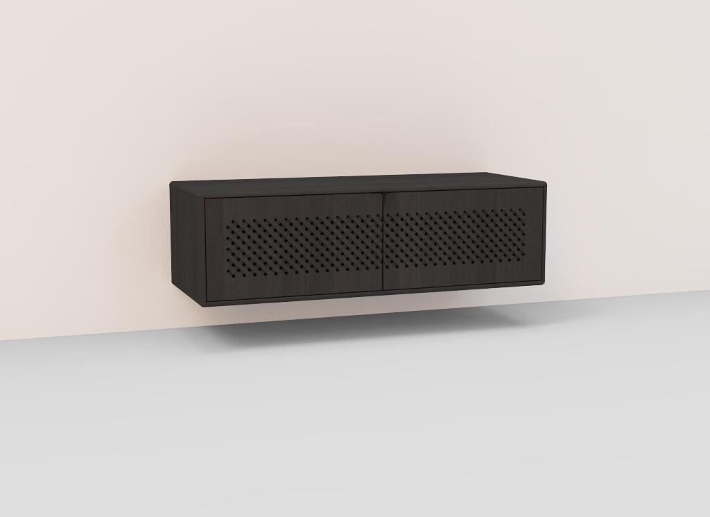 TV-kast Sento 2-deurs hangkast raster eik (4 kleuren) - THS