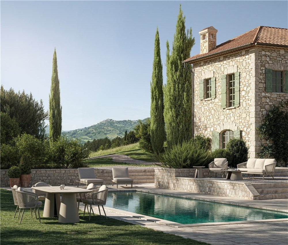 Tuintafel Clocks 240x110 alu topo - VDC