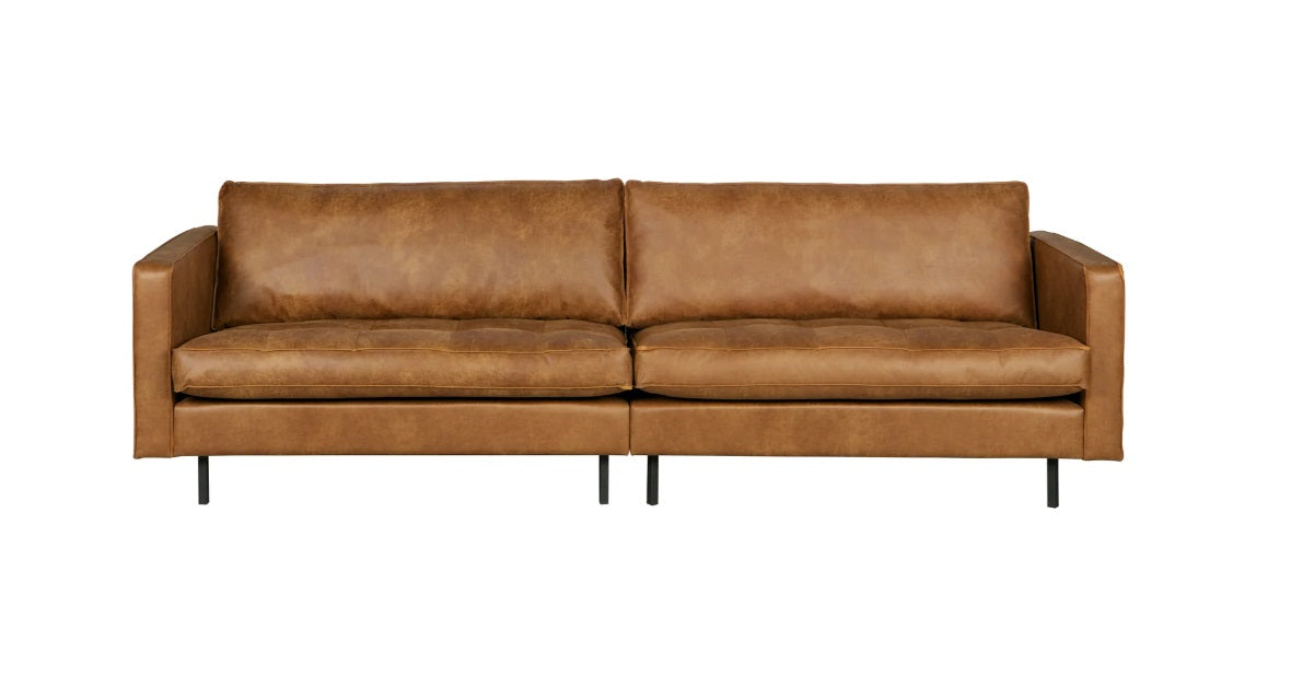 Zetel 3-zit classic Rodeo - ecoleer cognac, zwart of mosgroen - EEKH
