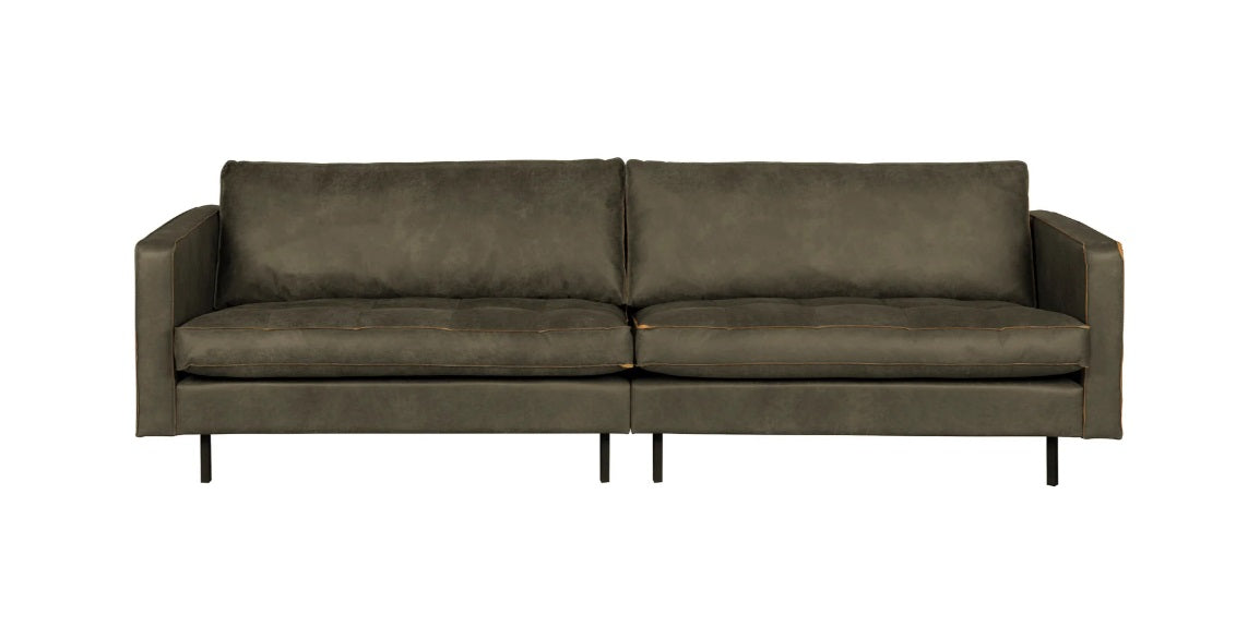 Zetel 3-zit classic Rodeo - ecoleer cognac, zwart of mosgroen - EEKH