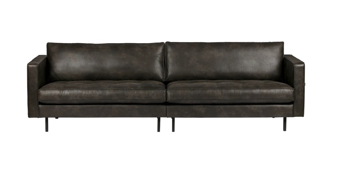 Zetel 3-zit classic Rodeo - ecoleer cognac, zwart of mosgroen - EEKH