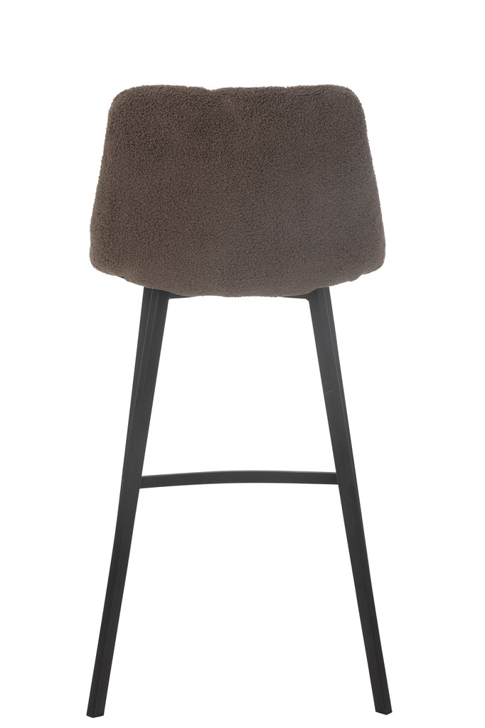 Barstoel Kent Metaal/Polyester Bruin - J-LINE
