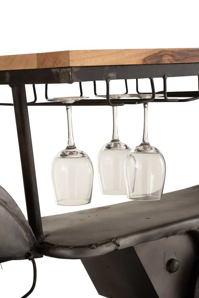 Bar motorfiets mangohout JL