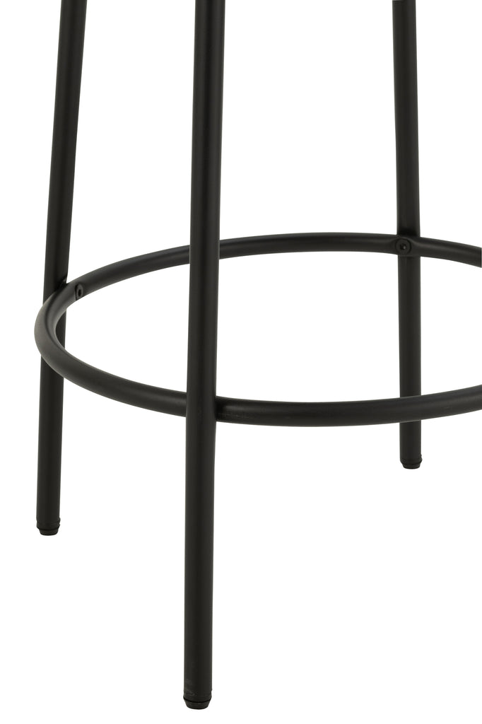 Barstoel Boucle Triplex/Polyester Grijs/Zwart - J-LINE