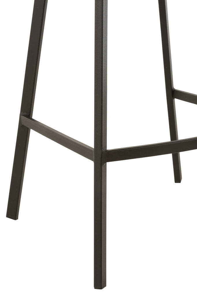 Barstoel Stephane Textiel/Metaal donkergrijs - J-LINE