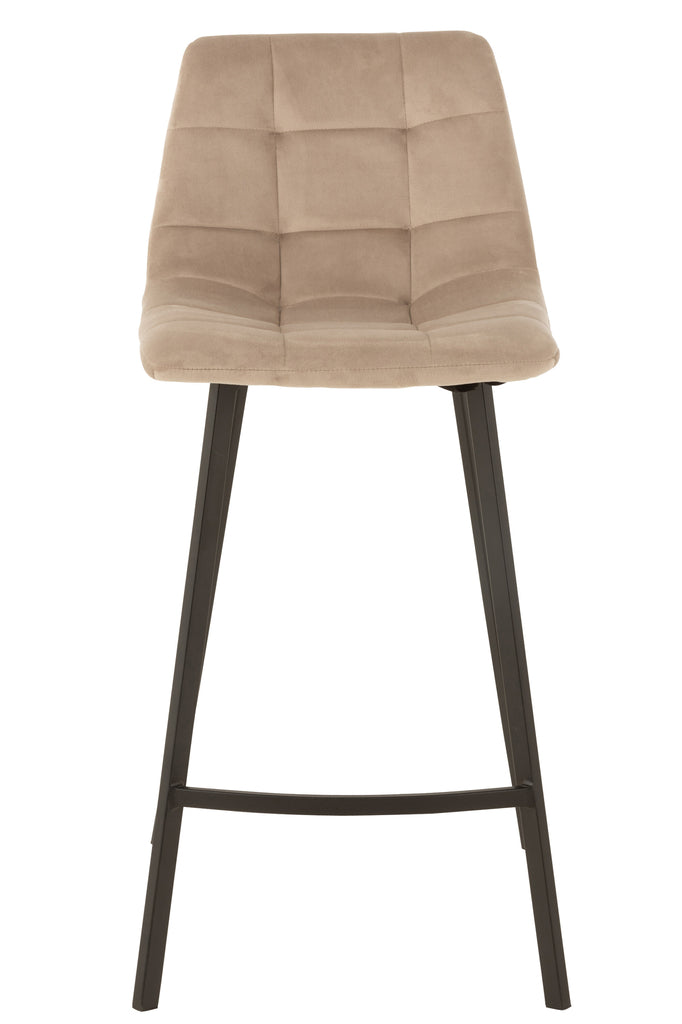 Barstoel Olivier Textiel/Metaal Beige - J-LINE