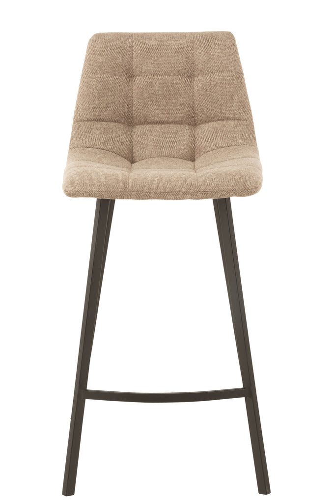 Barstoel Stephane Textiel/Metaal beige - J-LINE