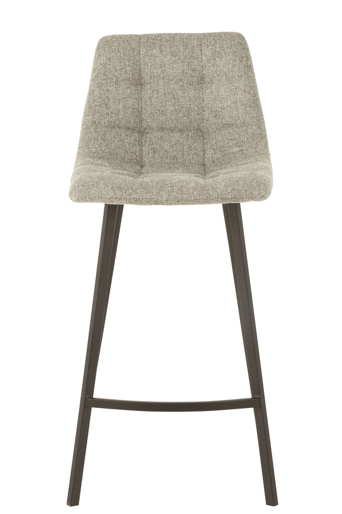 Barstoel Stephane Textiel/Metaal grijs - J-LINE
