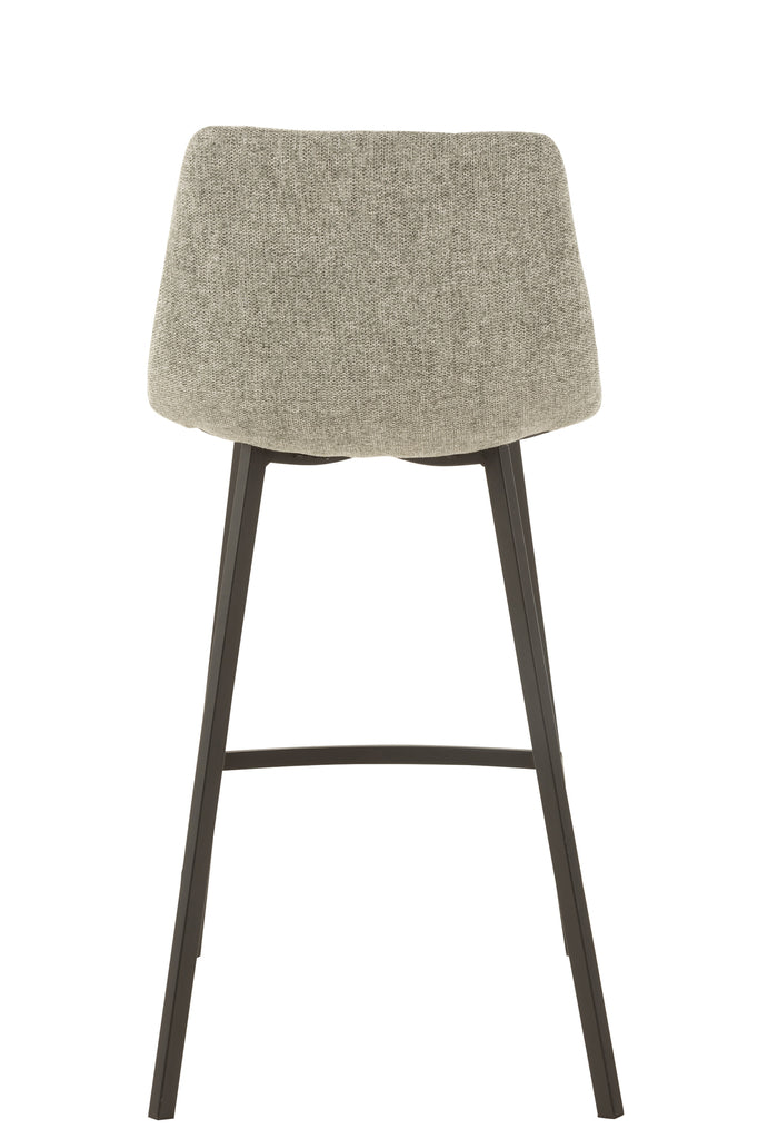 Barstoel Stephane Textiel/Metaal grijs - J-LINE