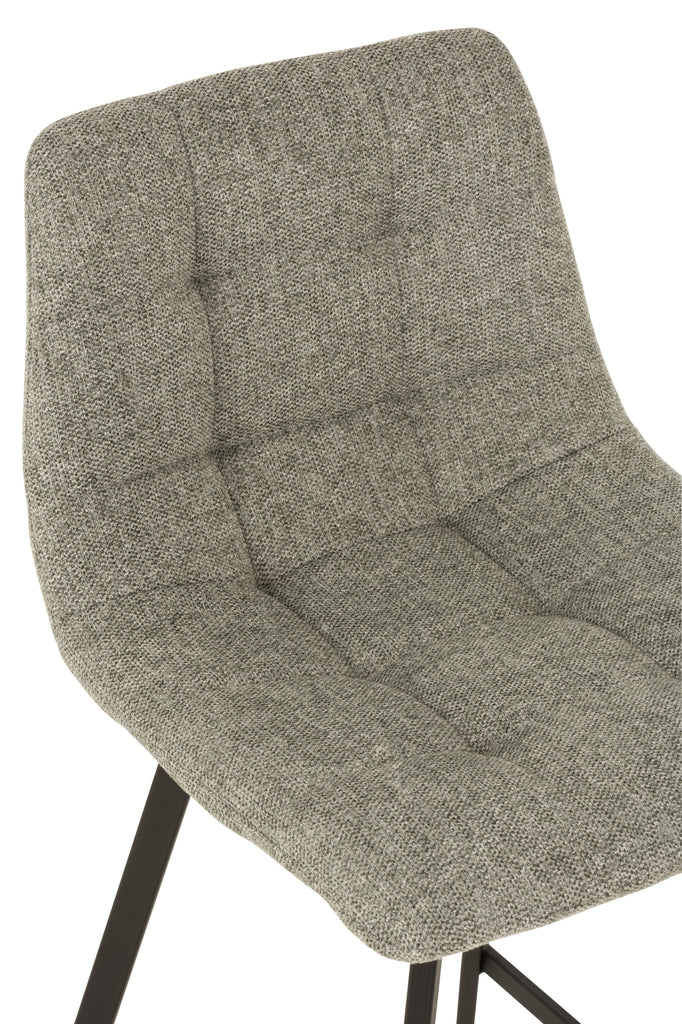 Barstoel Stephane Textiel/Metaal grijs - J-LINE