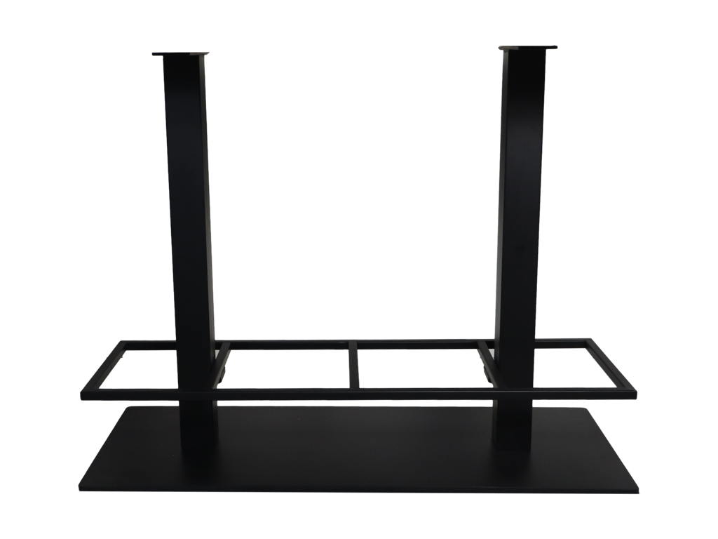 Bartafel onderstel dubbel met voetsteun - 114x45x88 - Zwart - metaal HSM