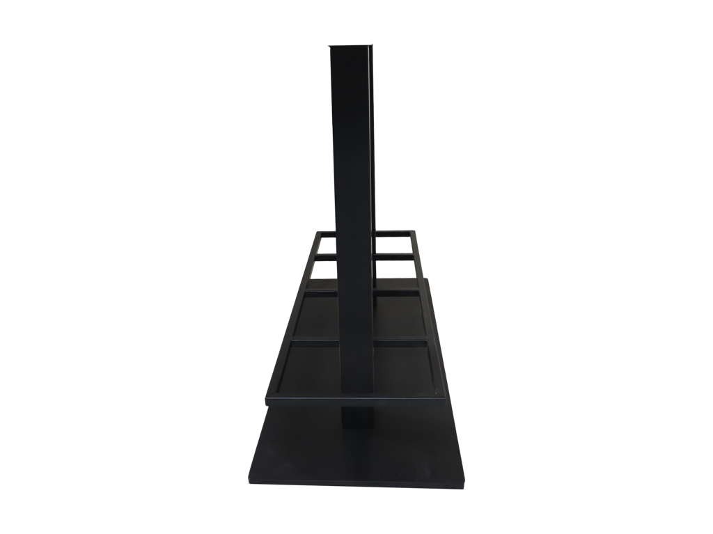 Bartafel onderstel dubbel met voetsteun - 114x45x88 - Zwart - metaal HSM