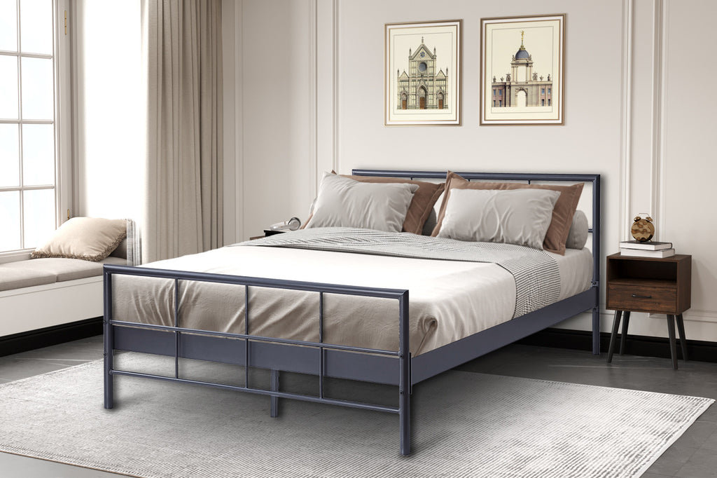 Bed 'Davy' 140x200 donkergrijs - RS