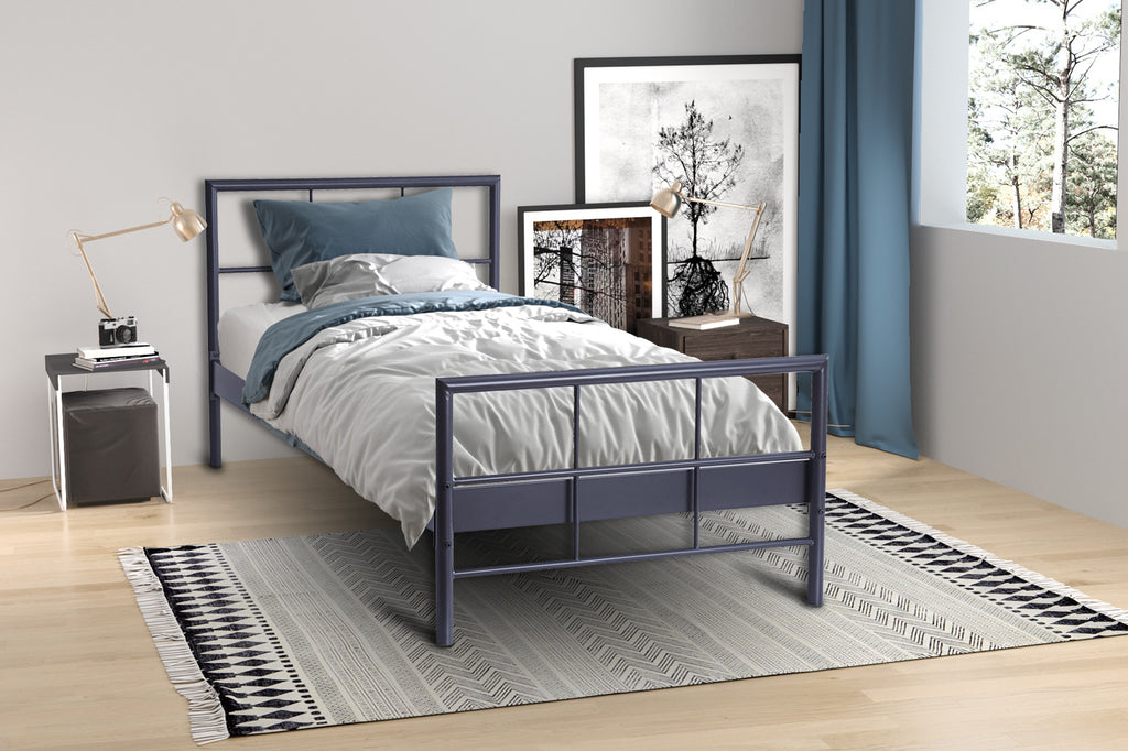 Bed 'Davy' 90x200 donkergrijs - RS