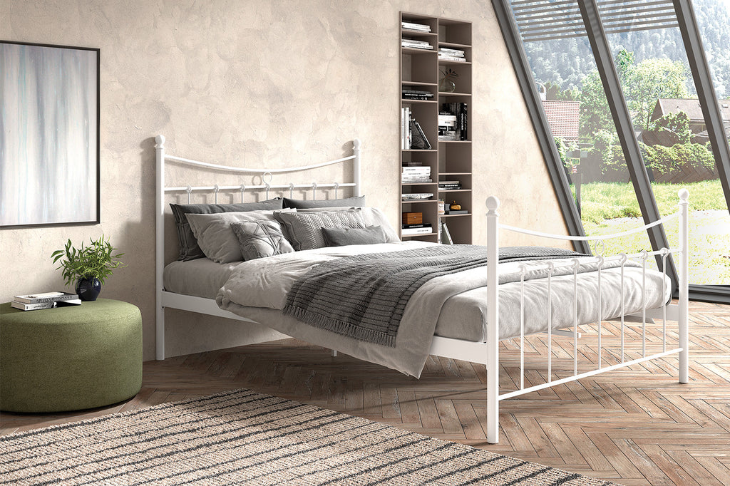 Bed 'Sacha' 140x200 met lattenbodem wit RS