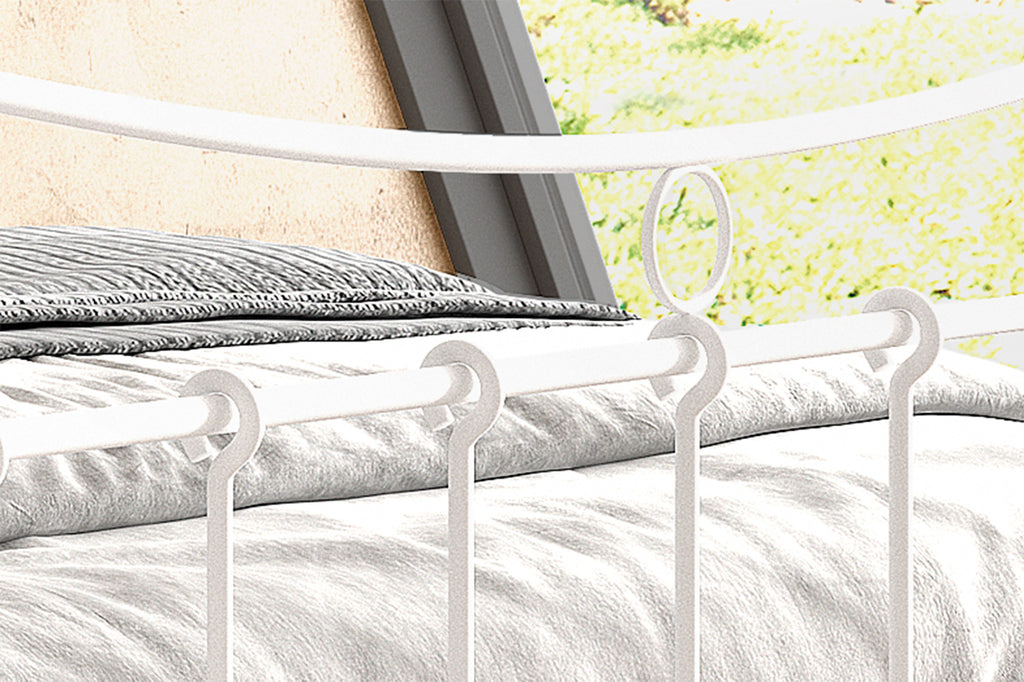Bed 'Sacha' 140x200 met lattenbodem wit RS