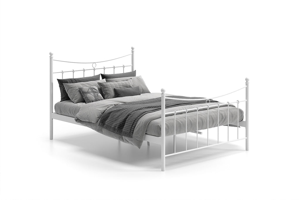 Bed 'Sacha' 140x200 met lattenbodem wit RS