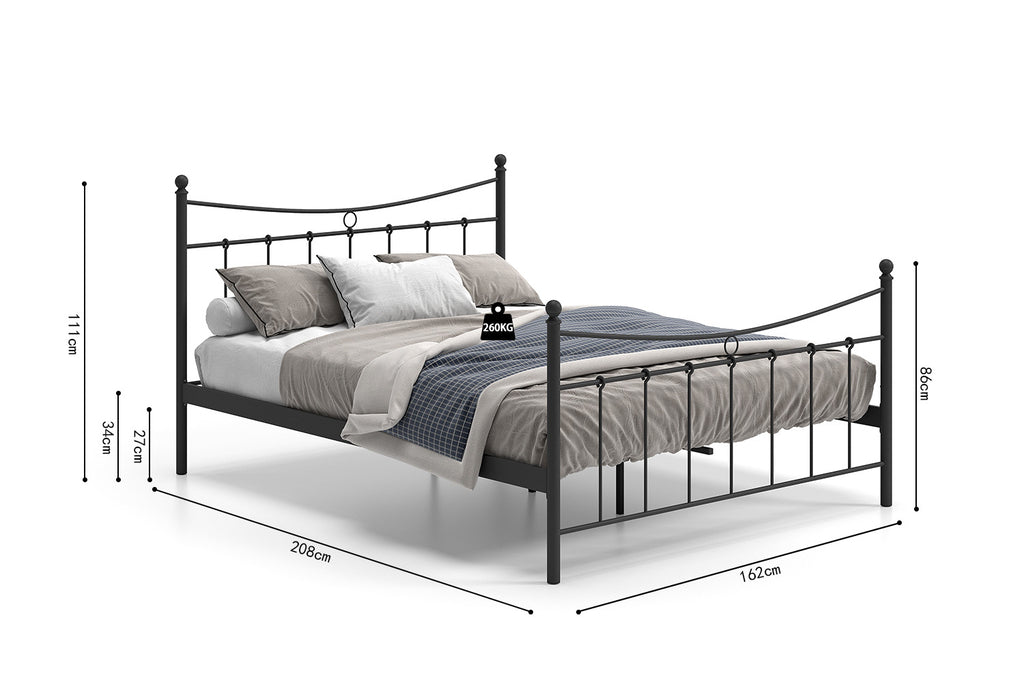 Bed 'Sacha' 160x200 zwart - RS