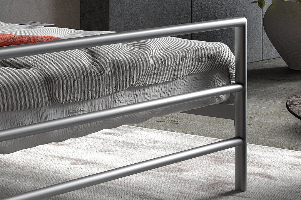 Bed 'Sandro' 160x200 met lattenbodem grijs RS