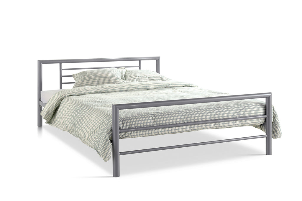 Bed 'Sandro' 160x200 met lattenbodem grijs RS