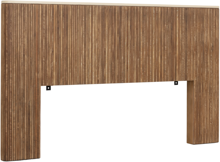 Bed hoofdbord Lagoon teakhout/mortex voor boxspring 140/160/180- DTP - VANAF JANUARI