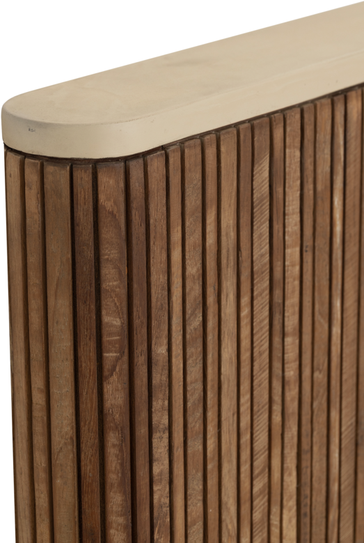 Bed hoofdbord Lagoon teakhout/mortex voor boxspring 140/160/180- DTP - VANAF JANUARI