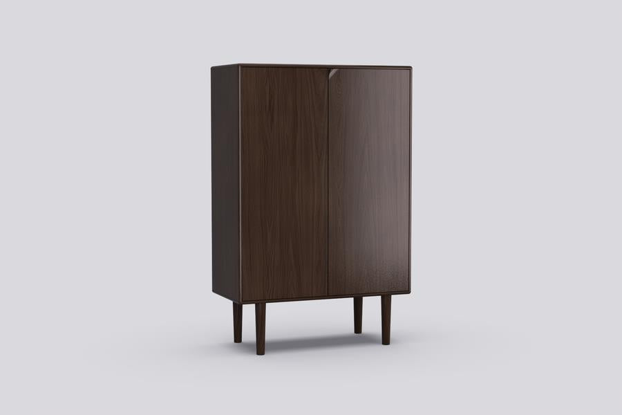 Armoire de rangement Sento à 2 portes en chêne (4 couleurs) - THS