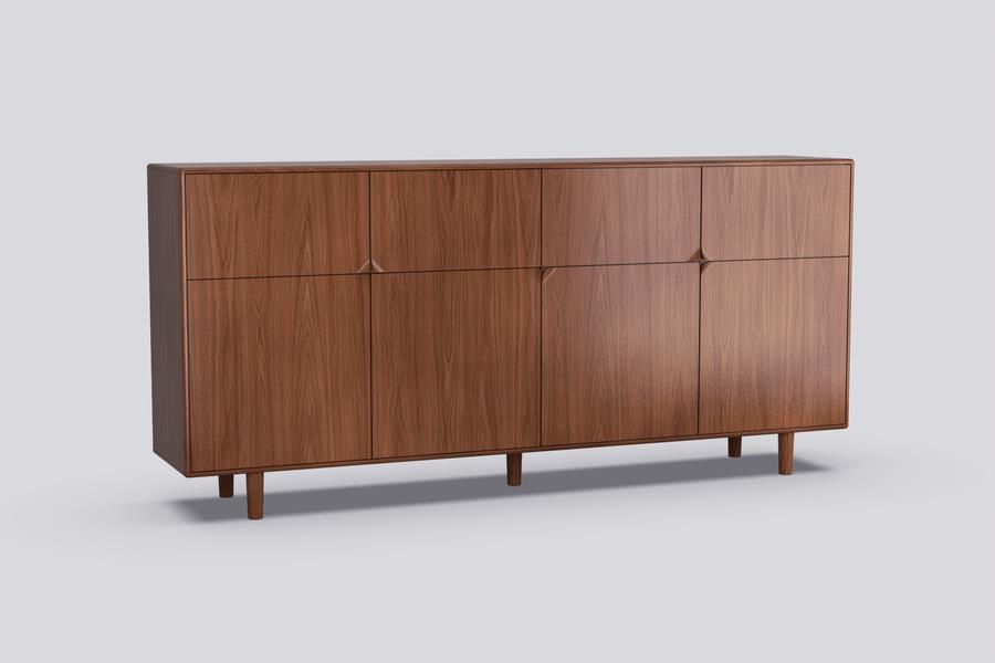 Dressoir hoog Sento 4-deurs eik (4 kleuren) - THS