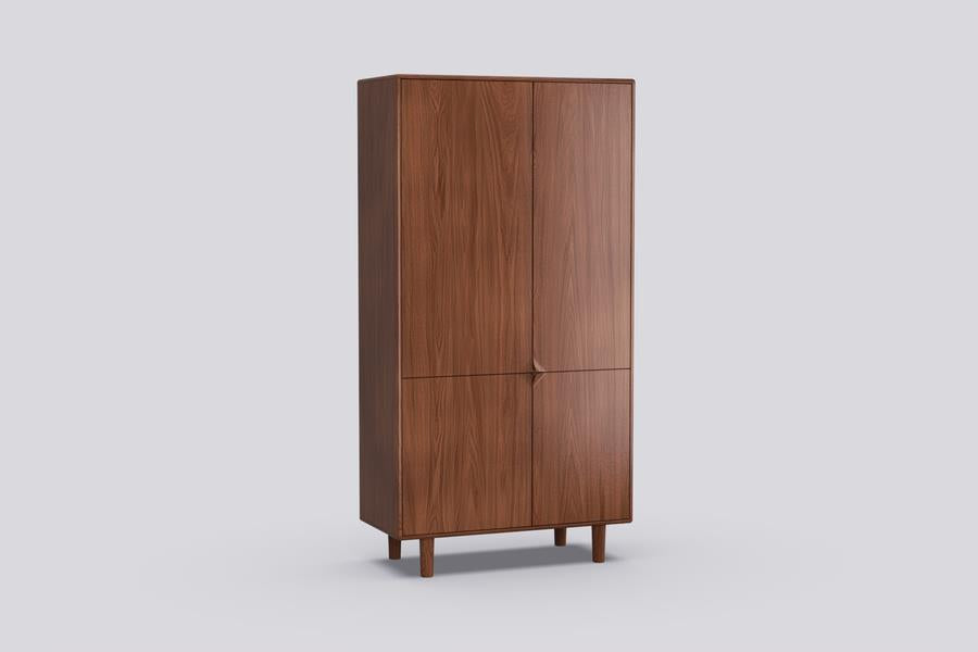 Armoire de rangement Sento 4 portes en chêne (4 coloris) - THS