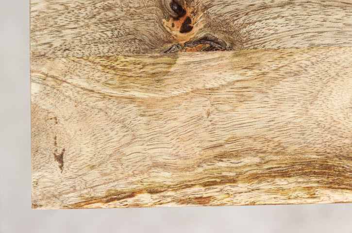 Bijzettafel - 38x30x65 - naturel/zwart - mangohout/ijzer HSM