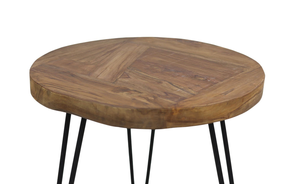 Bijzettafel Root - blank - teak wortelhout HSM