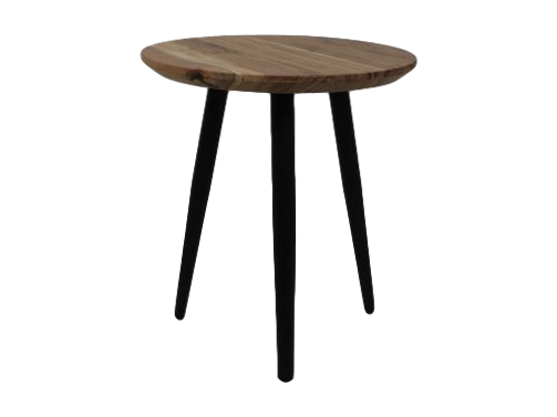 Bijzettafel Zurich - ø40x50 - Natuurlijk - Acaciahout/ijzer HSM