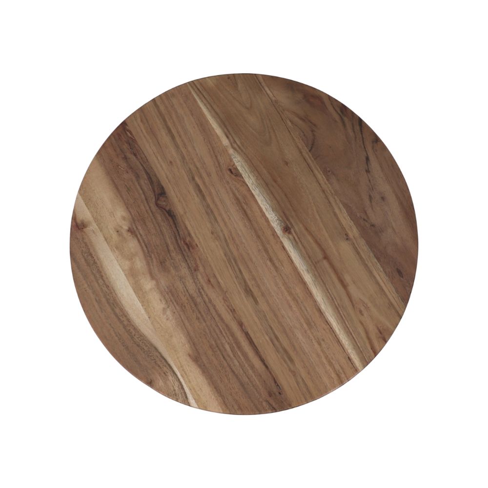 Bijzettafel Zurich - ø40x50 - Natuurlijk - Acaciahout/ijzer HSM