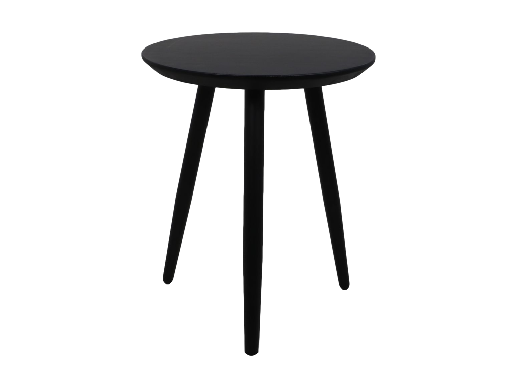 Bijzettafel Zurich - ø40x50 - Zwart - Acaciahout/ijzer HSM