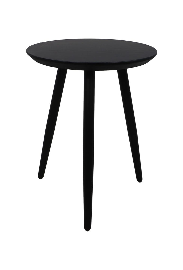 Bijzettafel Zurich - ø40x50 - Zwart - Acaciahout/ijzer HSM