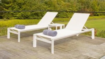 Outdoor bijzettafel Ella: antraciet of wit aluminium - VDC