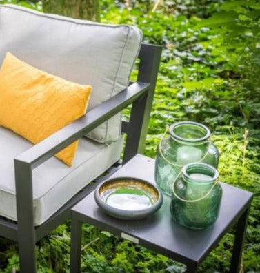 Outdoor bijzettafel Ella: antraciet of wit aluminium - VDC