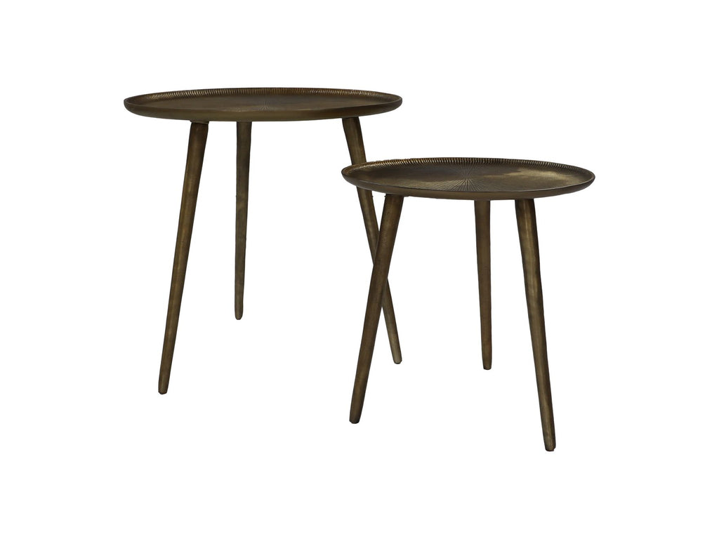 Bijzettafels Rond - ø50x50/ø40x40 - Goud - Aluminium/Ijzer HSM