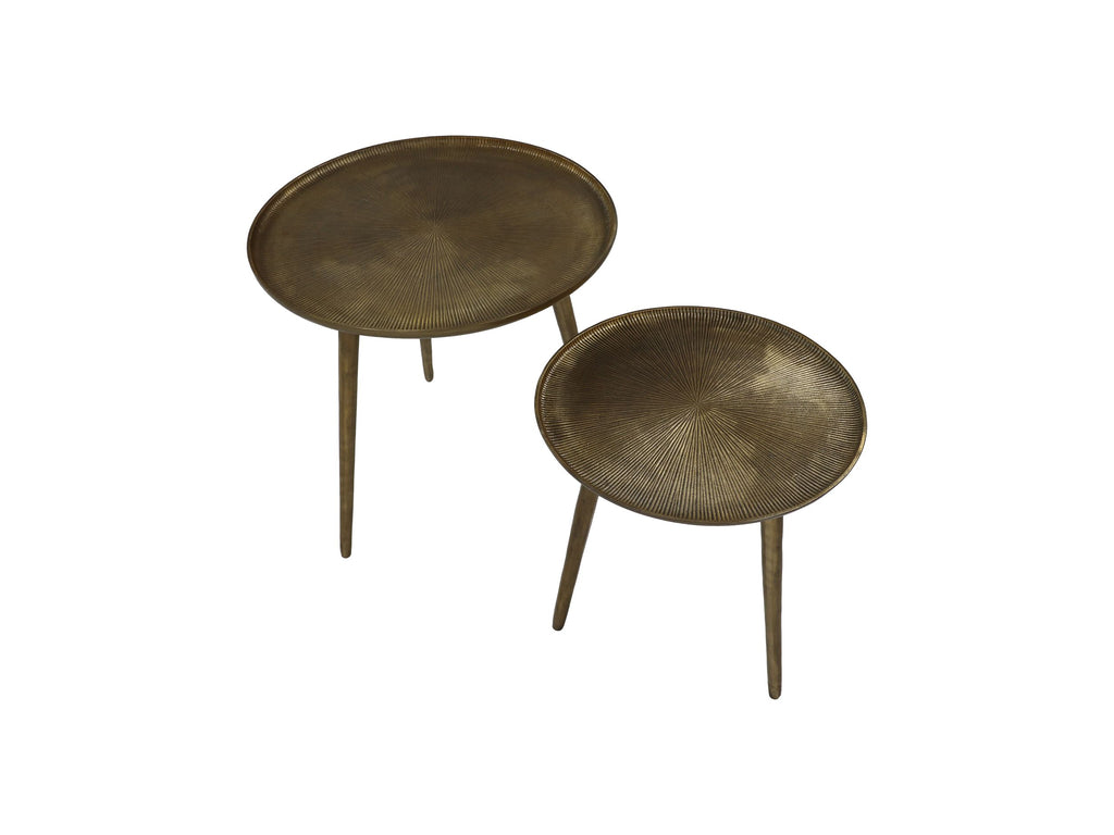 Bijzettafels Rond - ø50x50/ø40x40 - Goud - Aluminium/Ijzer HSM