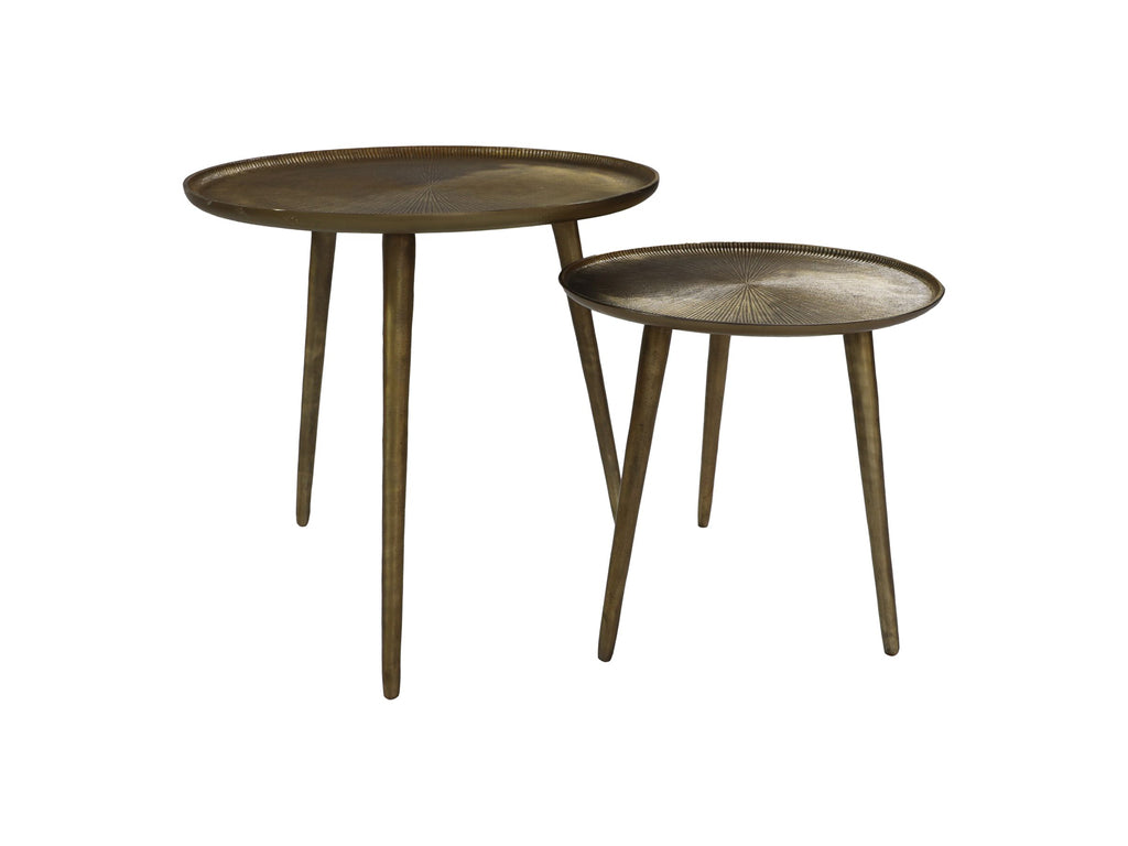 Bijzettafels Rond - ø50x50/ø40x40 - Goud - Aluminium/Ijzer HSM