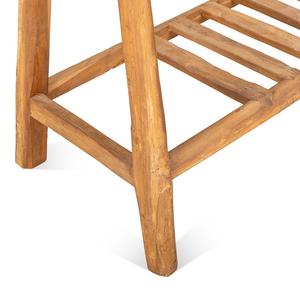 Bijzettafel Blora oude teak met plank 120 BNO