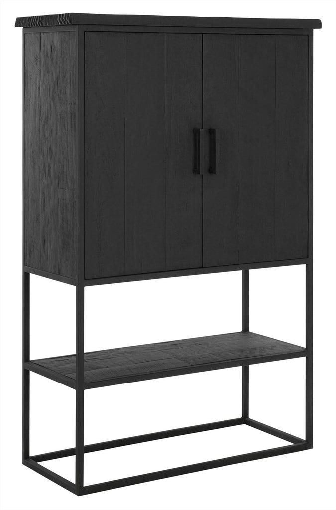 Bergkast Timeless DTP - 2 deuren, open rek zwart