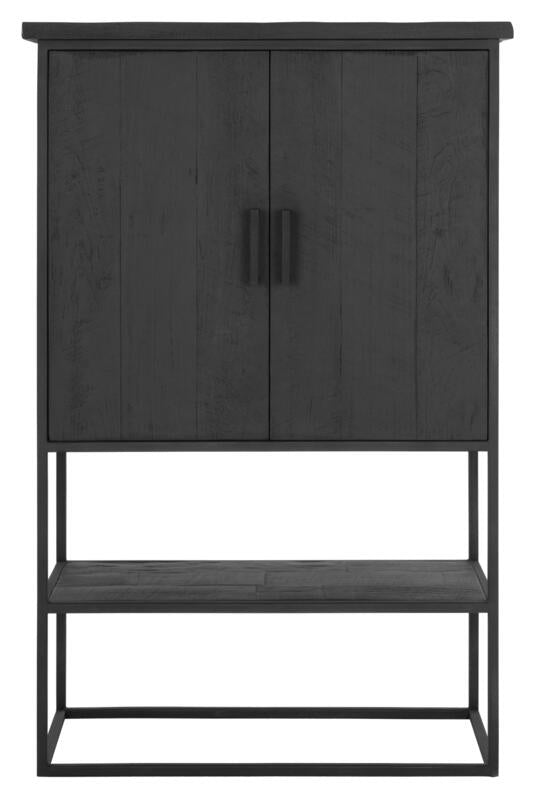 Bergkast Timeless DTP - 2 deuren, open rek zwart