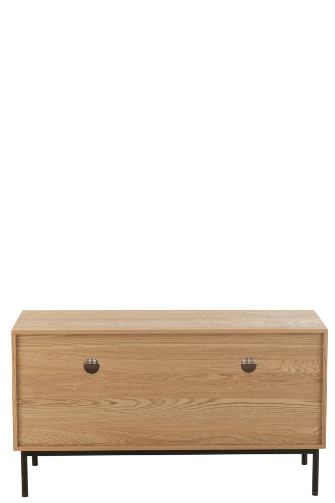 Bergkast MDF/Metaal Natuurlijk/Zwart Groot - J-LINE