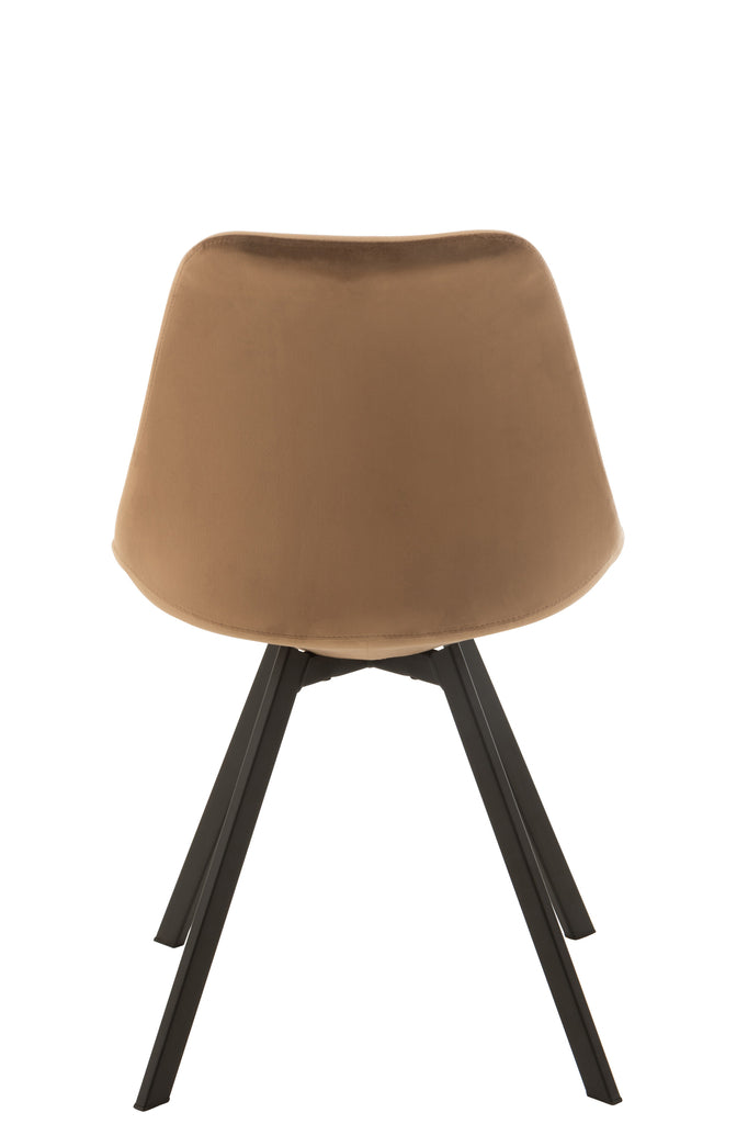 Stoel Helene Metaal/Textiel Bruin - J-LINE