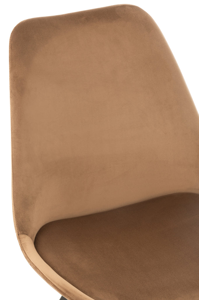 Stoel Helene Metaal/Textiel Bruin - J-LINE