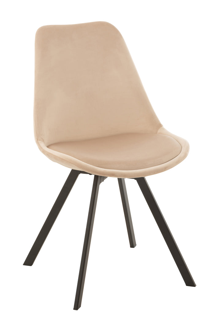 Stoel Helene Metaal/Textiel Beige - J-LINE