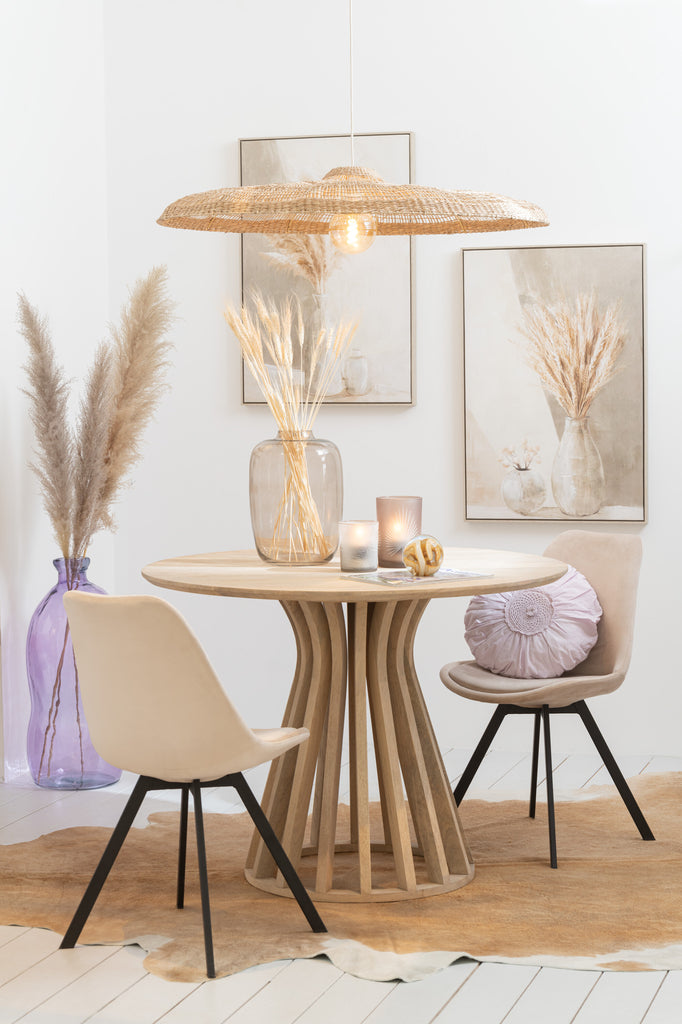 Stoel Helene Metaal/Textiel Beige - J-LINE