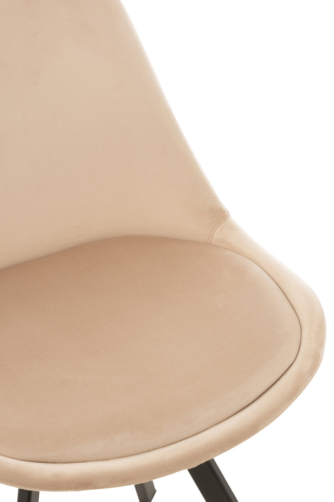 Stoel Helene Metaal/Textiel Beige - J-LINE
