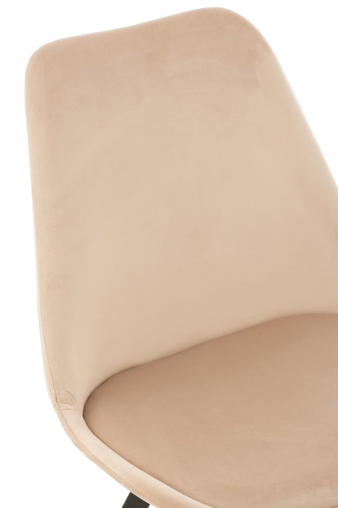 Stoel Helene Metaal/Textiel Beige - J-LINE